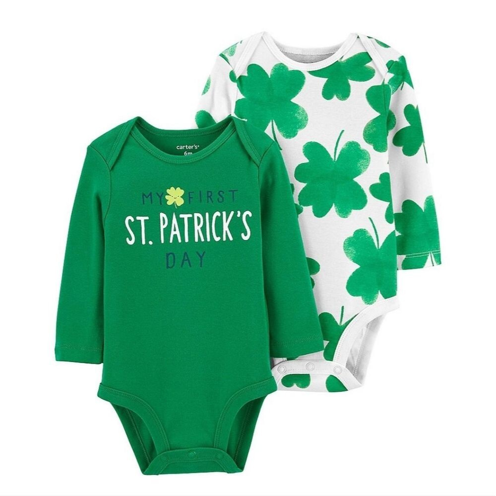 Carter's 2-Pack St. Patrick's Day Bodysuits size 18m